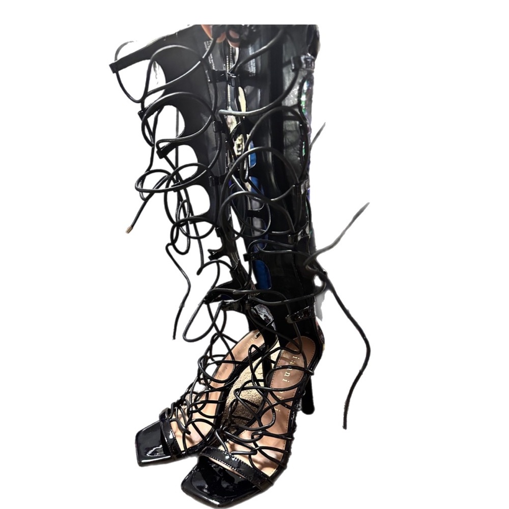 Gianni Bini black tie up heels. 
Holiday price drop